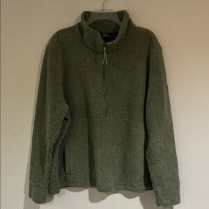 Eddie Bauer Women’s Green Half-Zip Sweatshirt